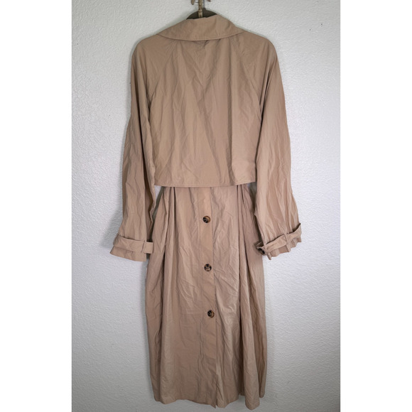 Free People Eastwick Trench Coat Womens XL We The Free Lightweight Nylon NEW - Picture 2 of 11
